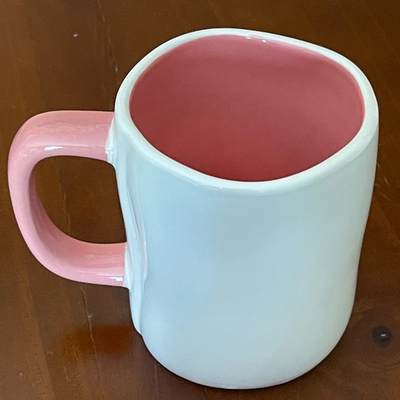 Rae Dunn Artisan Collection ONE SMART COOKIE Pink Glaze Pottery Mug - Picture 3 of 7
